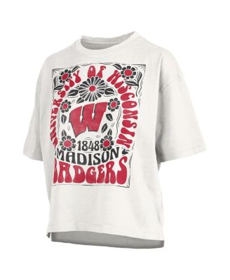 Women's White Wisconsin Badgers Harmony Oversized T-Shirt