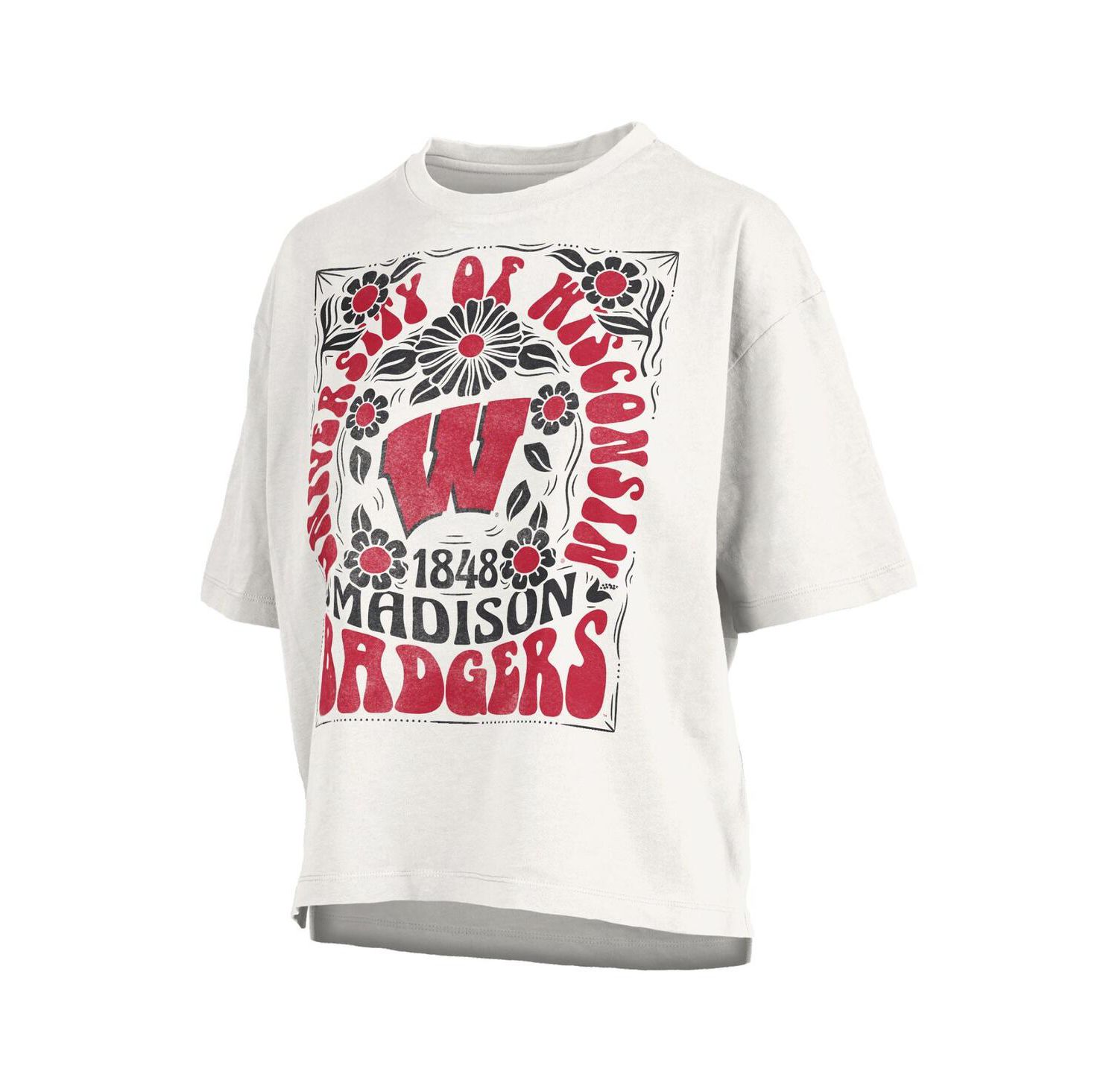 Women's White Wisconsin Badgers Harmony Oversized T-Shirt