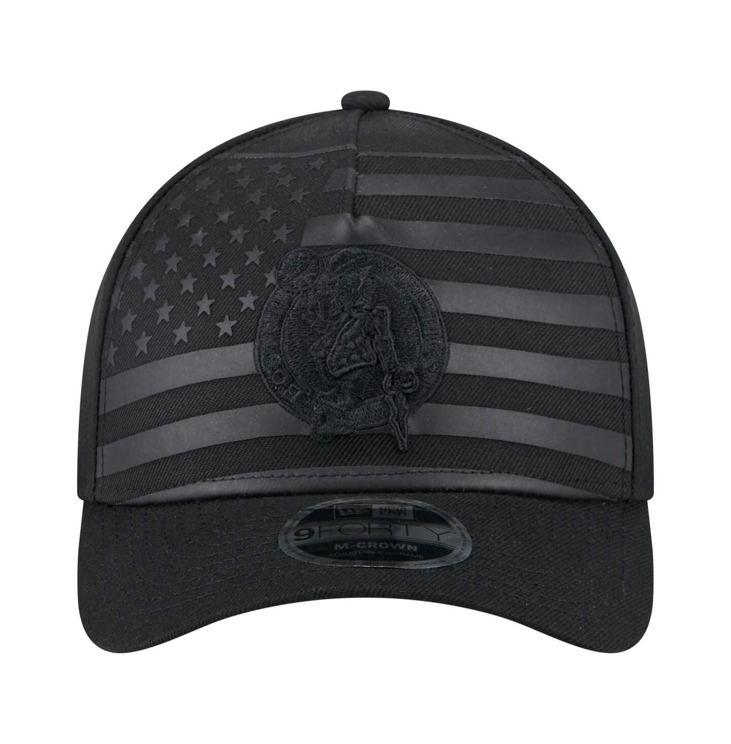 Мужская кепка New Era Black Boston Celtics Game Day Flag A-Frame 9FORTY Adjustable Hat — фото 5