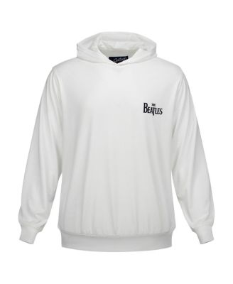 Men's and Women's White The Beatles Logo and Faces UPF 50 Pullover Hoodie