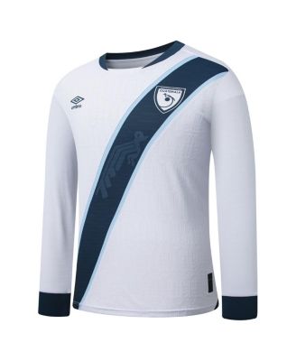 Men's White Guatemala National Team 2025 Home Replica Long Sleeve Jersey