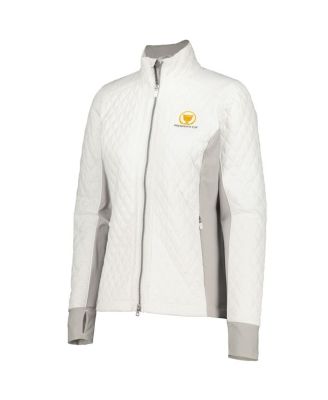 Women's White Presidents Cup Sydney Quilted Full-Zip Jacket