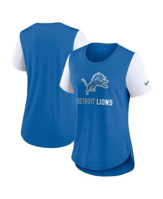 Nike - Women's Blue Detroit Lions Team Nod Tri-Blend Fashion T-Shirt