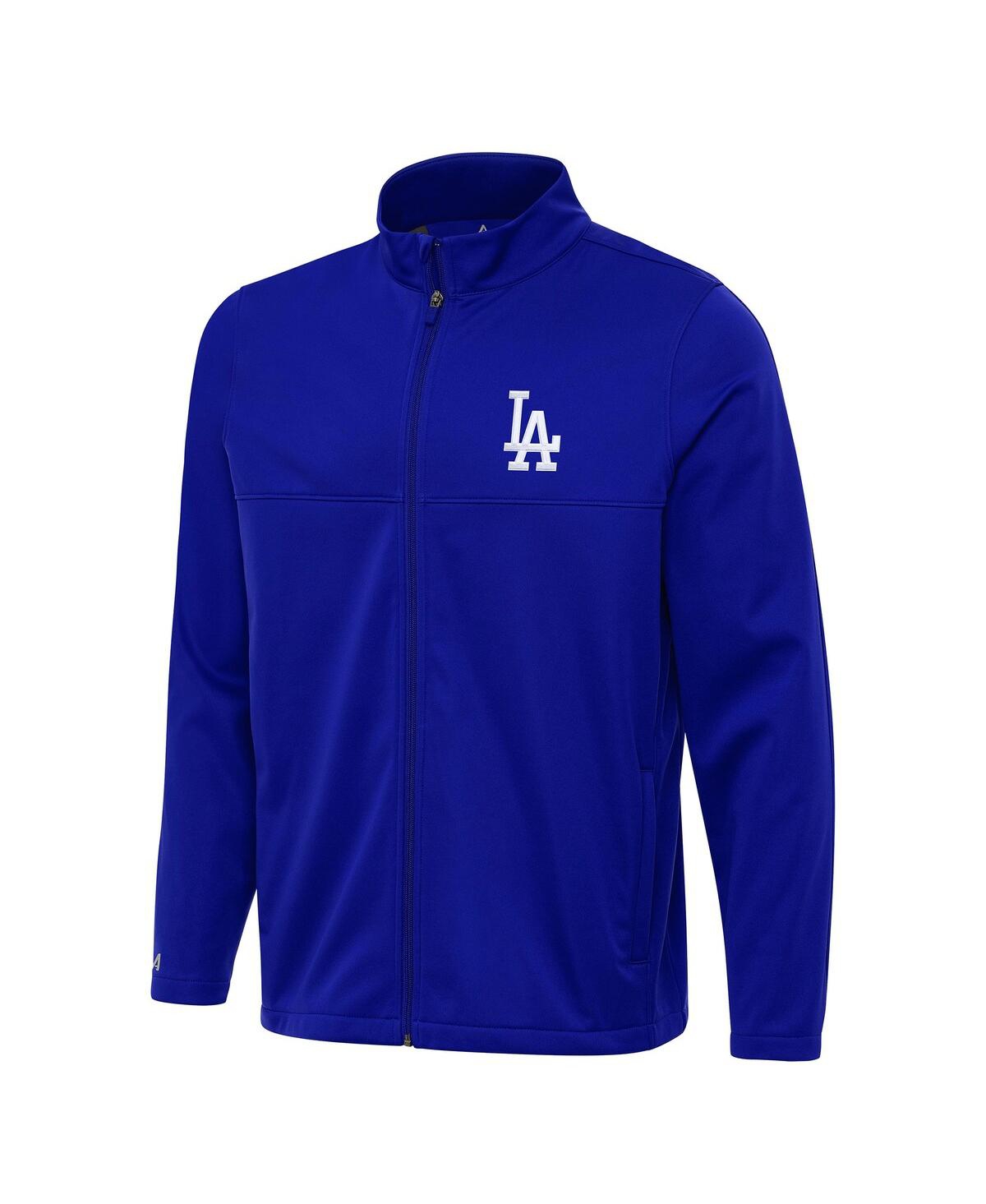 Antigua Men's Royal Los Angeles Dodgers Links 2 Full-zip Golf Jacket In Royal