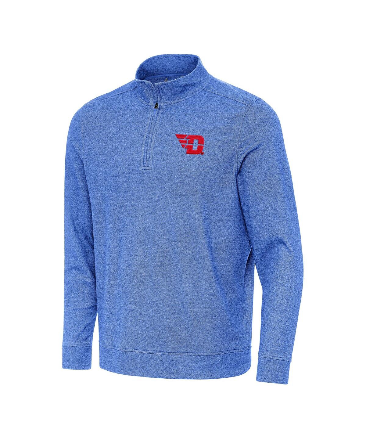 Men's Heather Royal Dayton Flyers Subtle Quarter-Zip Sweatshirt - Heather Royal