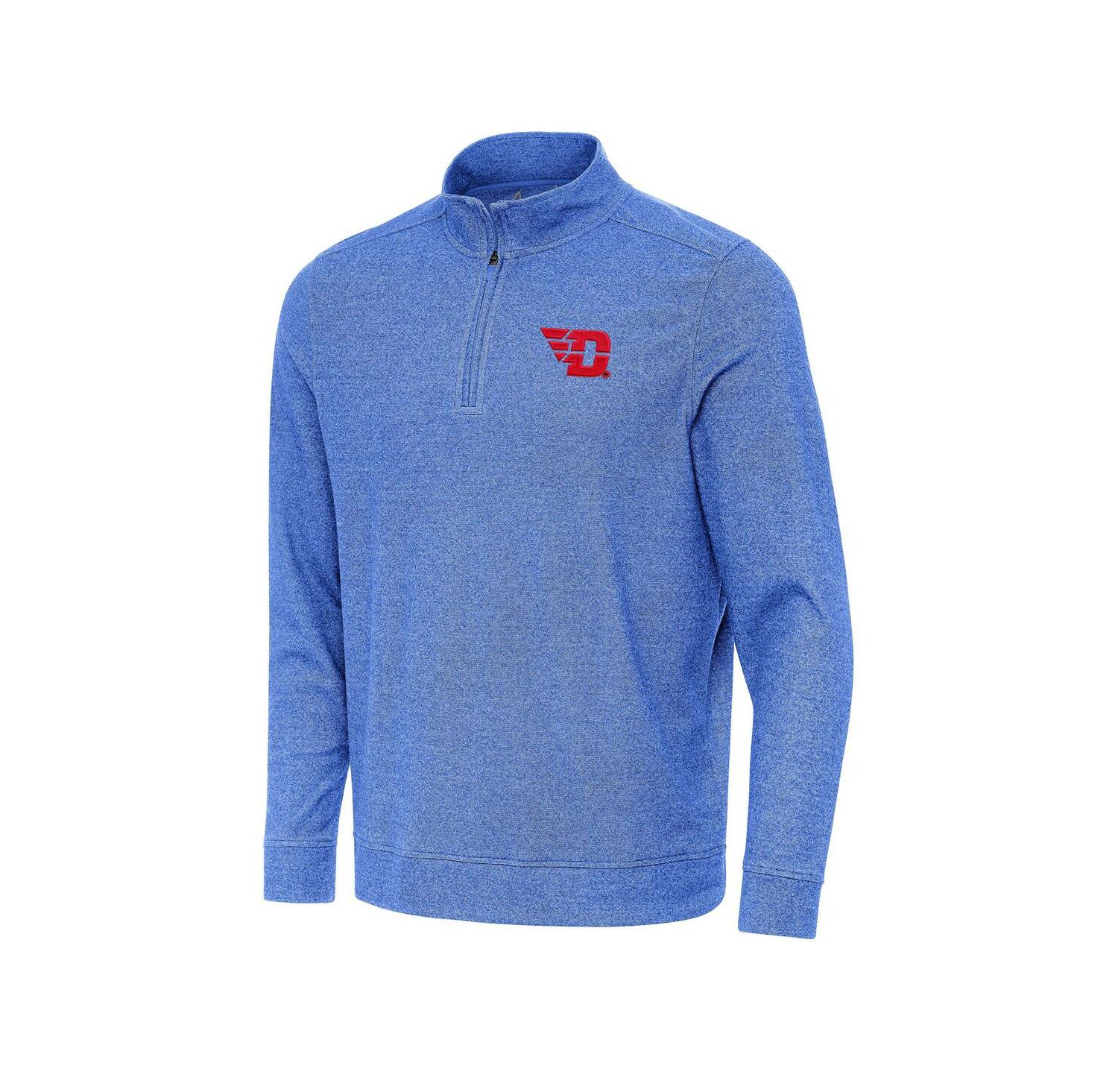 Men's Heather Royal Dayton Flyers Subtle Quarter-Zip Sweatshirt