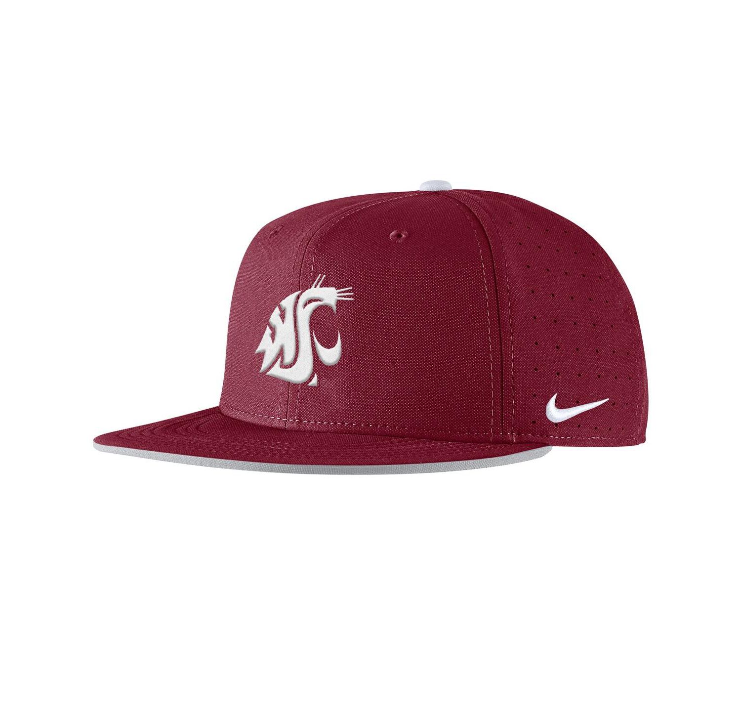 Men's Crimson Washington State Cougars On-Field True Performance Baseball Fitted Hat