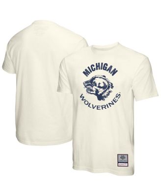 Mitchell & Ness - Men's  Cream Michigan Wolverines Vintage Tone T-Shirt