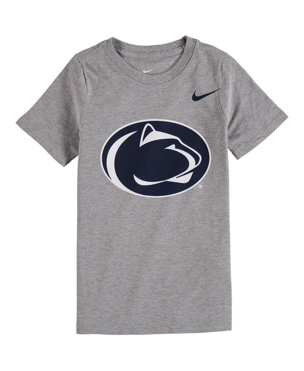 Nike Preschool Heathered Gray Penn State Nittany Lions Logo Performance T-shirt In Gray
