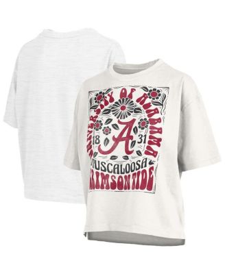 Pressbox - Women's White Alabama Crimson Tide Harmony Oversized T-Shirt