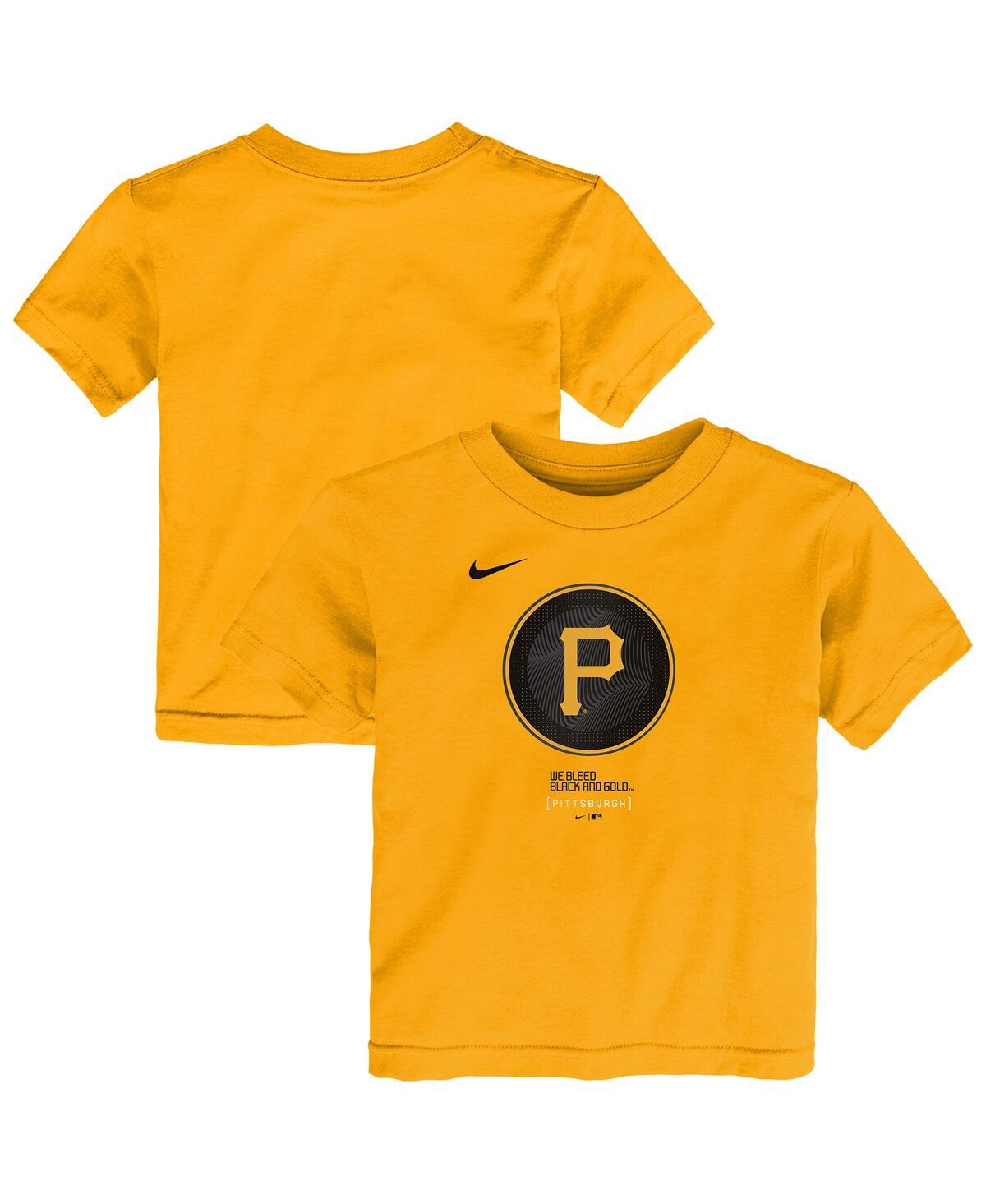 Nike Toddler Gold Pittsburgh Pirates City Connect T-shirt In Gold