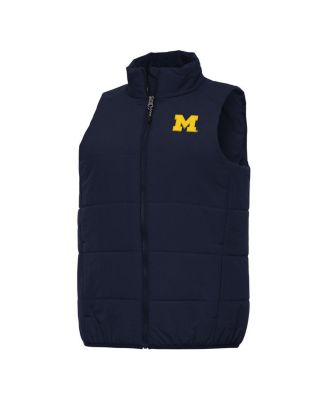 Antigua - Women's Navy Michigan Wolverines Experience Full-Zip Vest