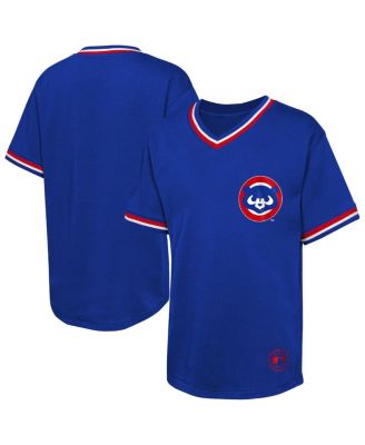Outerstuff - Big Boys and Girls Royal Chicago Cubs Relief Pitcher V-Neck T-Shirt