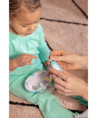 Baby Electric Nail Trimmer Kit with Light, Quiet Operation, 6 Interchangeable Heads for Gentle Precise Baby Nail Care and Polishing Baby Nail Trimmer