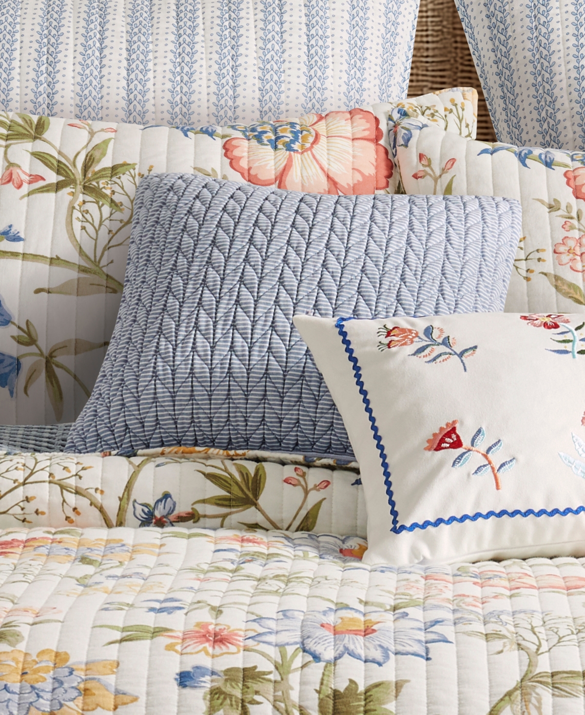 Levtex Maileen Textured Decorative Pillow, 16" X 16" In Blue