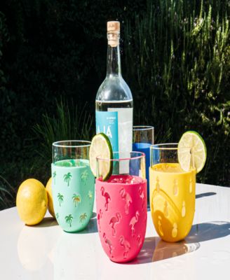 Color Base Stemless Glasses, Set of 6