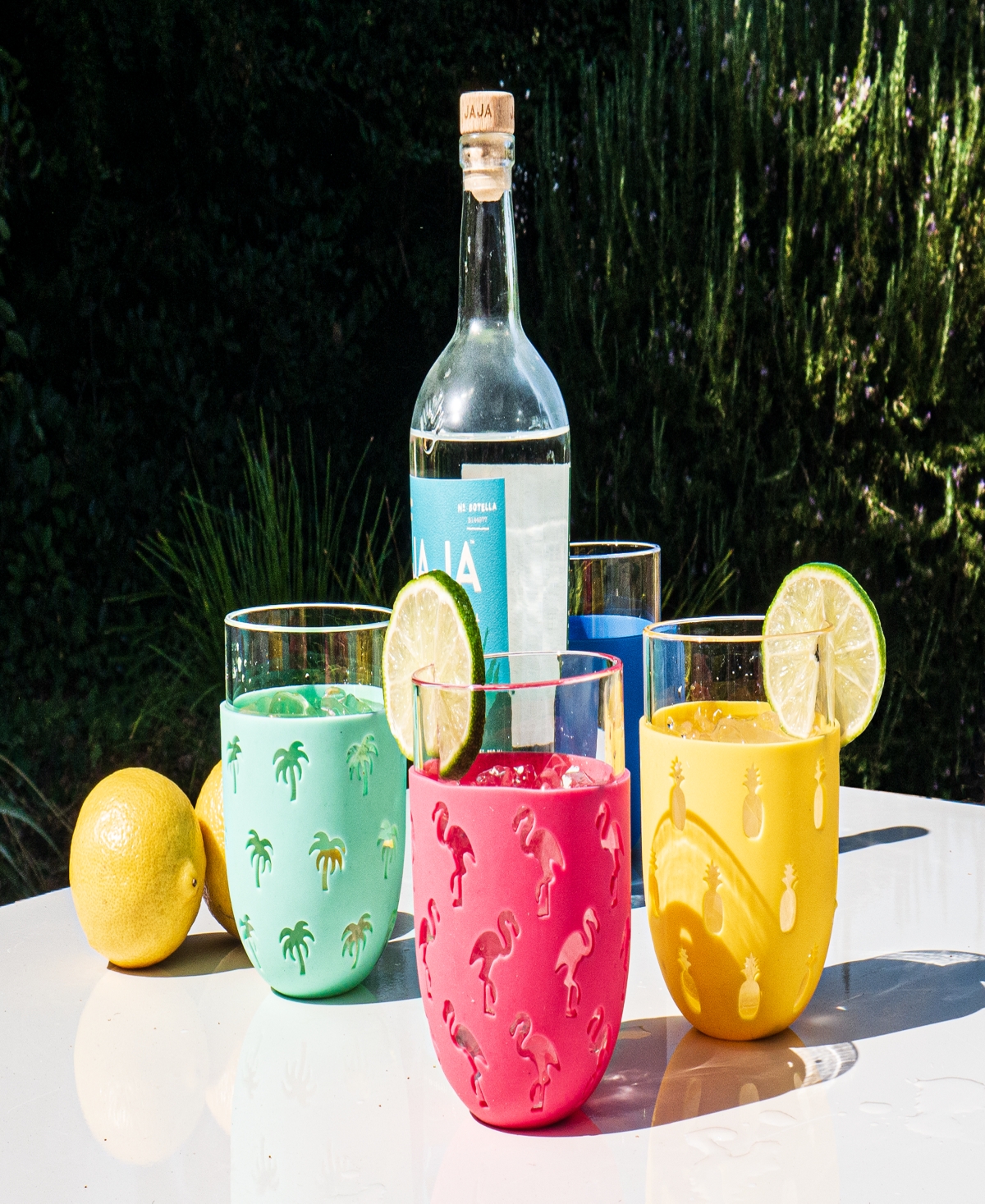 Tarhong Color Base Jumbo Glasses, Set Of 6 In Blue