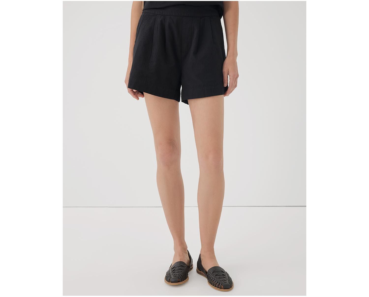 Canopy Linen Blend High-Waisted Short