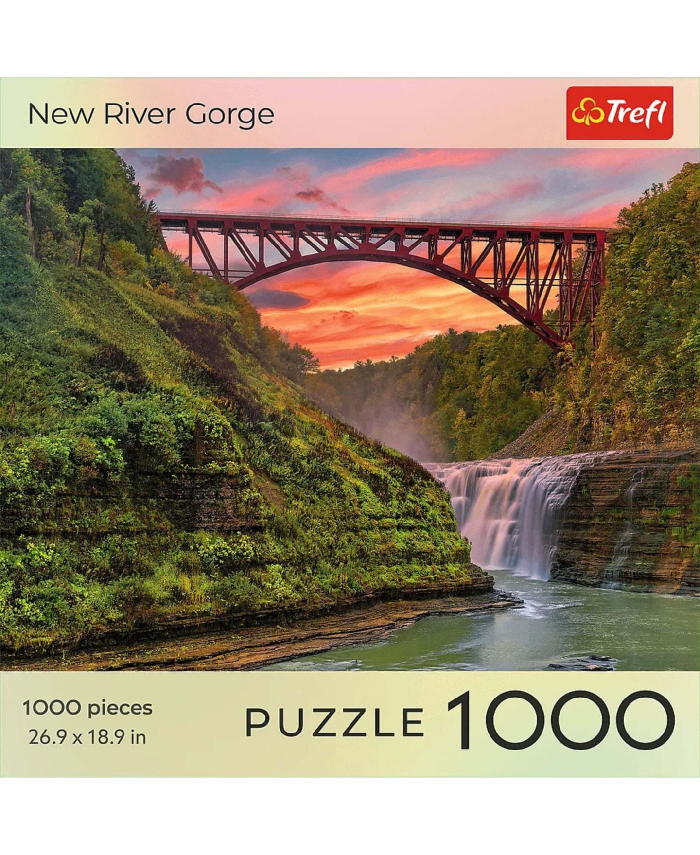 Детский пазл Trefl Red 1000 Piece Puzzle - National Parks New River Gorge, цвет: Разноцветный — фото 3