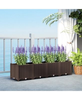 5 x 1 x 1 ft Plastic Garden Box w/Drainage Holes,