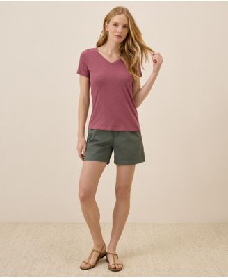Women's Organic Cotton Featherweight Slub V-Neck Tee