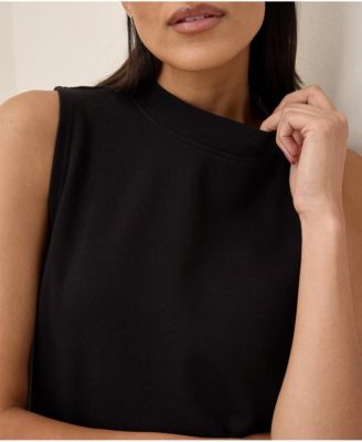 Women's Organic Cotton Airplane Mock Neck Shell