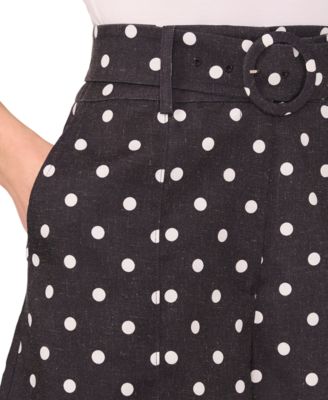 Women's Polka-Dot High-Waisted Shorts