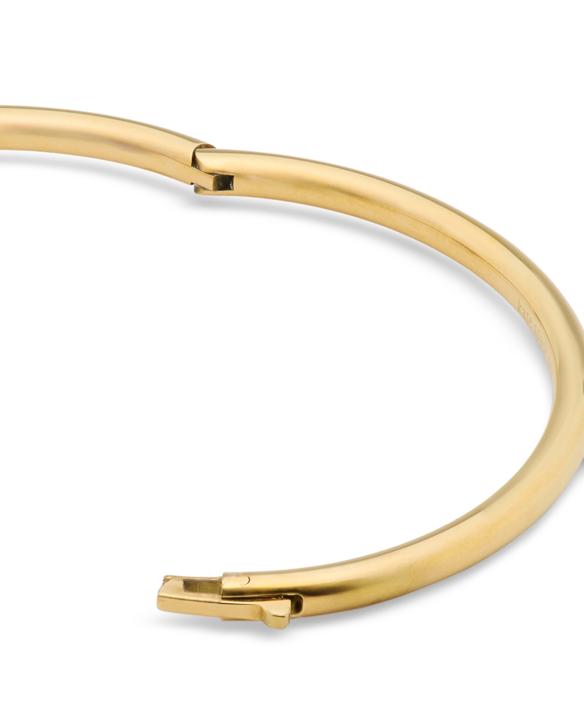 Shop Kate Spade Gold-tone Pave Double Knot Bangle Bracelet