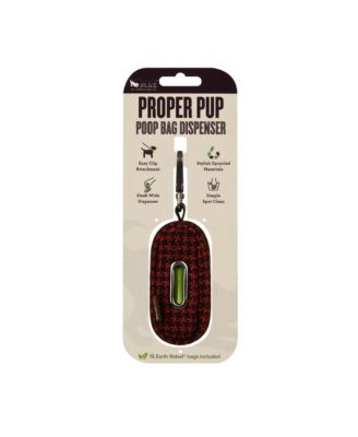 Proper Pup Poop Bag Dispenser: Houndstooth - Red/Black
