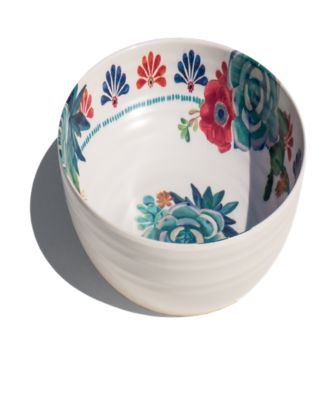 Desert Succulent 6-Pc. Low Bowls, Service For 6