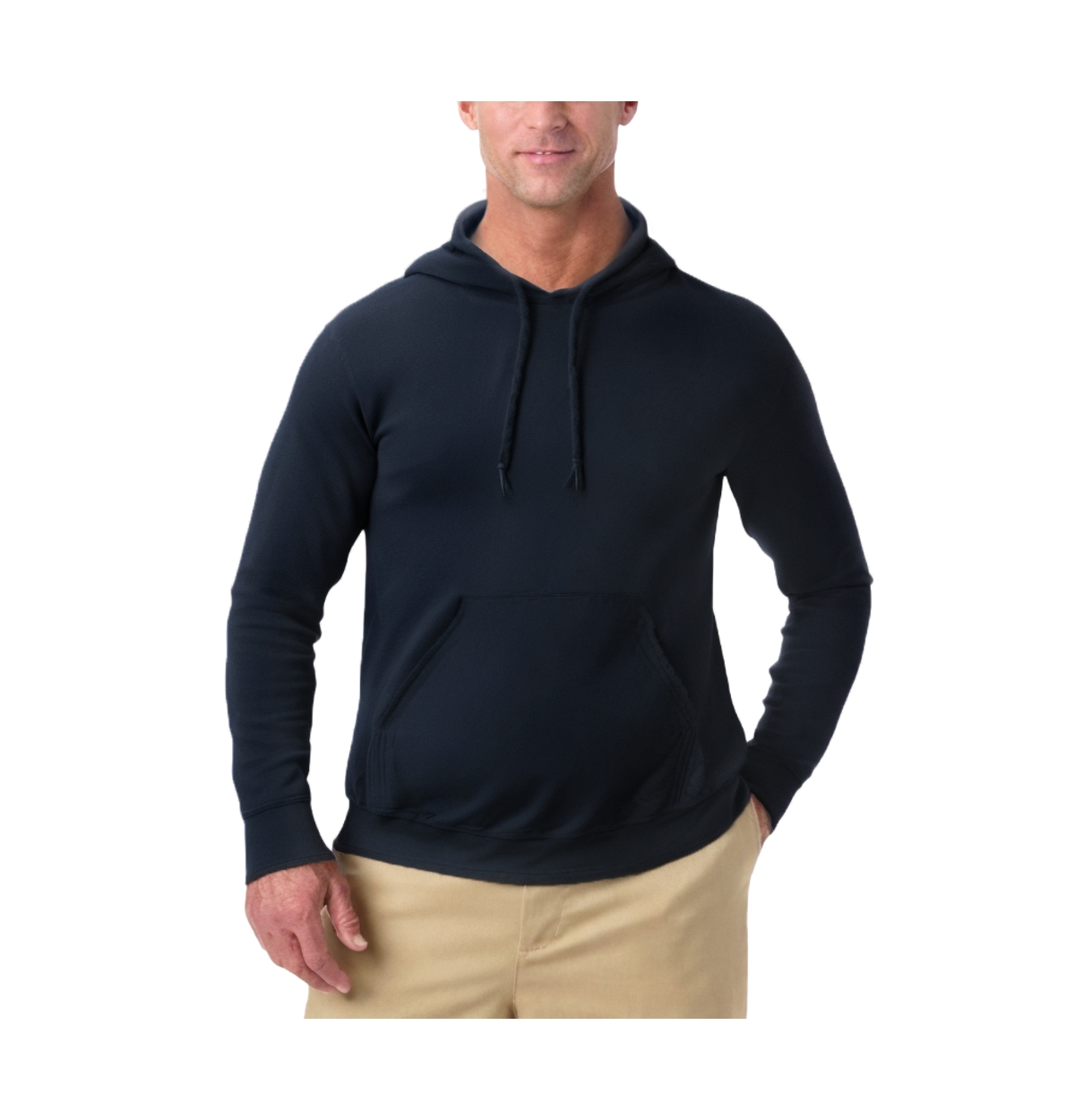 Big & Tall Heavyweight Double Knit Pullover Hoodie - Navy