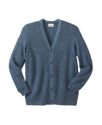 Big & Tall Shaker Knit V-Neck Cardigan Sweater