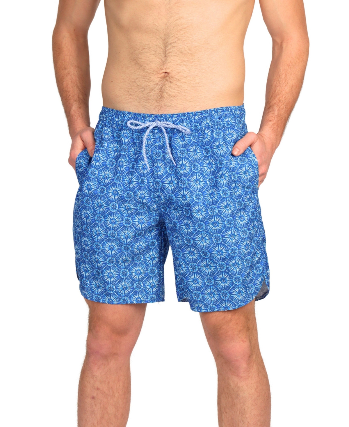 Men's Tie Dye Bursts Swim Shorts - Blue