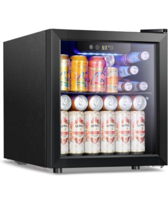 Zafro 1.3 Cu.ft Mini Beverage Fridge, 12 Bottle & 48 Can Cooler, Glass Door with Digital Temperature Control, Ideal for Soda, Beer, or Wine, Compact Drink Cooler for Home, Office, Bar - Macy's
