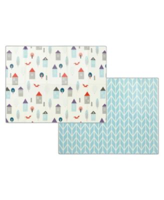 Play Time Reversible & Water-resistant Baby Play Mat, Cloud & Jungle Bear Print