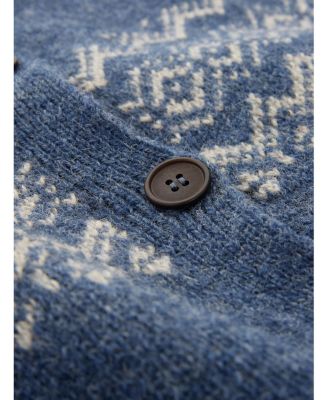 Women's Fair Isle Crew Neck Cardigan