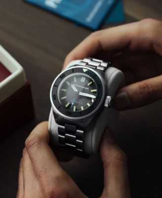 Men's Piccard Automatic Solid Stainless Steel Bracelet Watch, 45mm