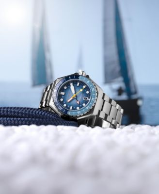 Men's Dumas GMT Automatic Solid Stainless Steel Bracelet Watch, 44mm