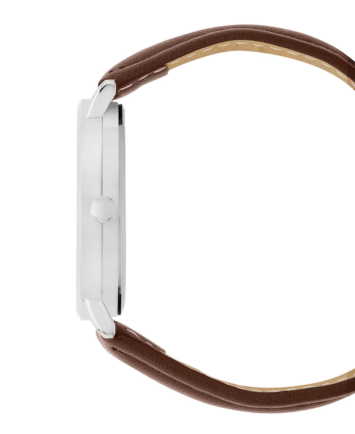 LONDON FOG UNISEX MILLENNIUM BROWN LEATHER WATCH, 40MM 