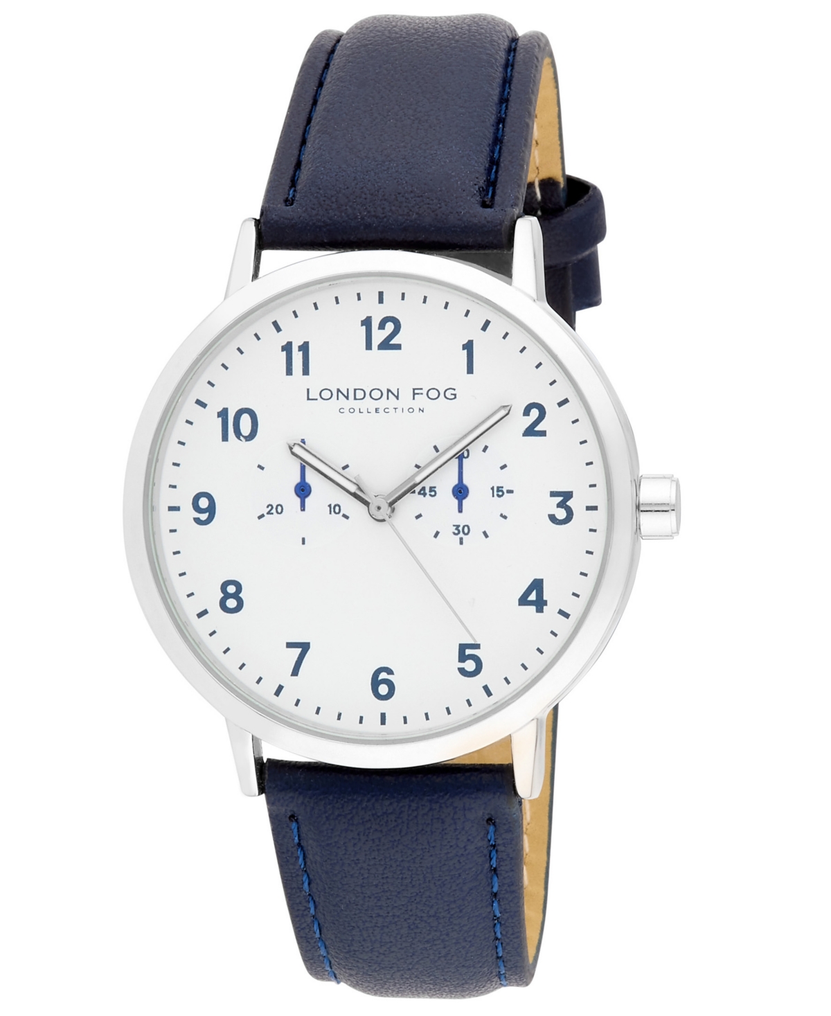 Unisex Whitehall Navy Leather Watch, 40mm - Navy