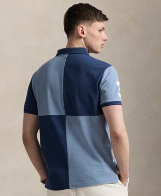 Men's Custom Slim Fit Big Pony Mesh Polo Shirt