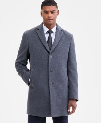 Men's Prosper Wool-Blend Slim Fit Overcoat