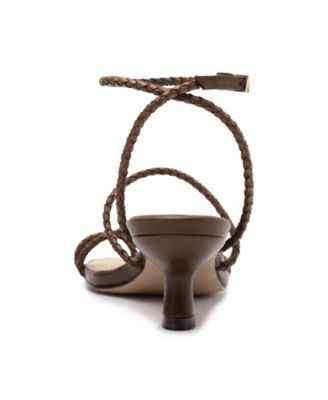 Women's Kaya Straw Mid Stiletto Heel Sandals