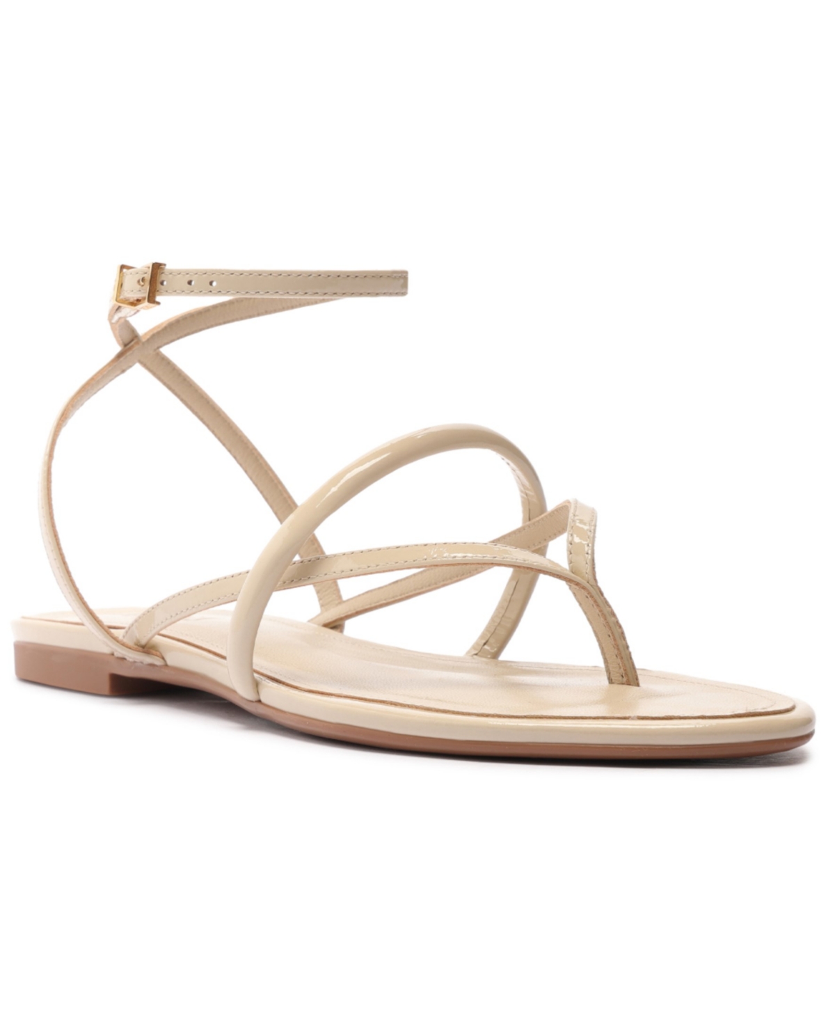 Schutz Women's Diana Round Toe Flat Sandals - Beige
