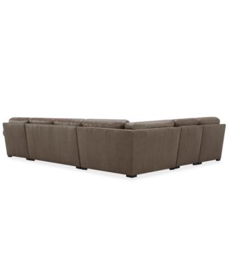 Radley Roll Arm 152" 5-Pc. Leather Wedge Corner Chaise Sectional