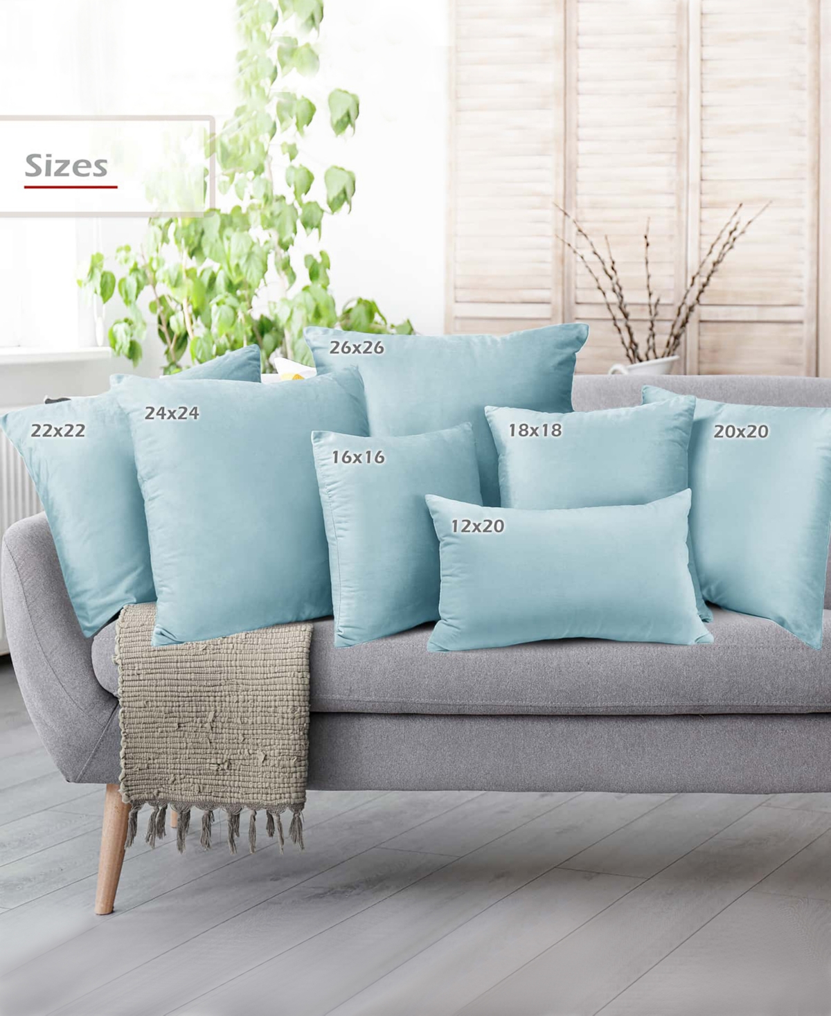 Nestl Elegant 2-pack Velvet Decorative Throw Pillows With Removeable Covers, 12" X 20" In Aqua Light Blue