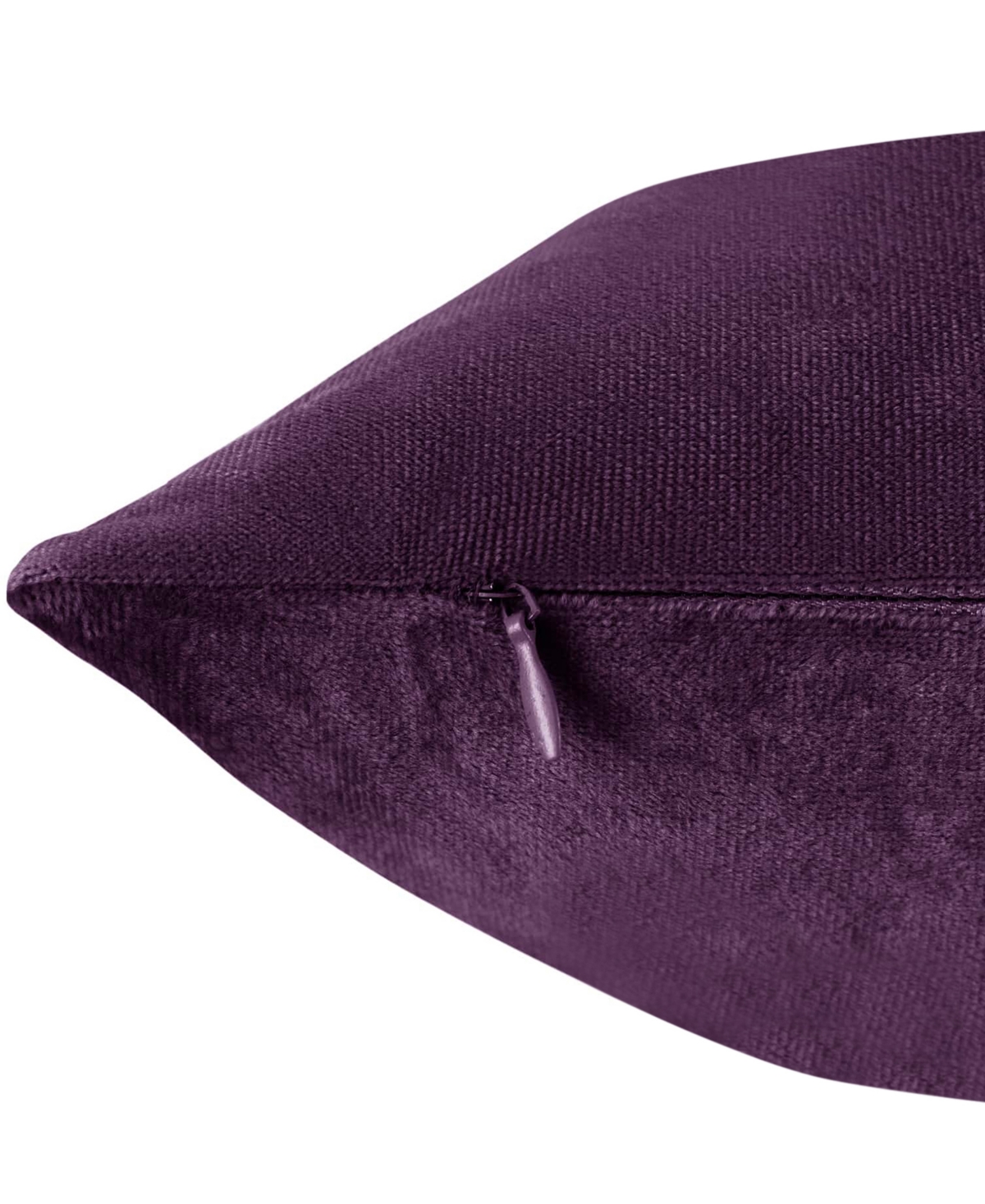 Nestl Elegant 2-pack Velvet Decorative Throw Pillows With Removeable Covers, 16" X 16" In Eggplant Purple