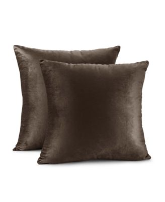 Elegant Velvet Removeable Cover 2-Pack Decorative Pillows, 18" x 18"