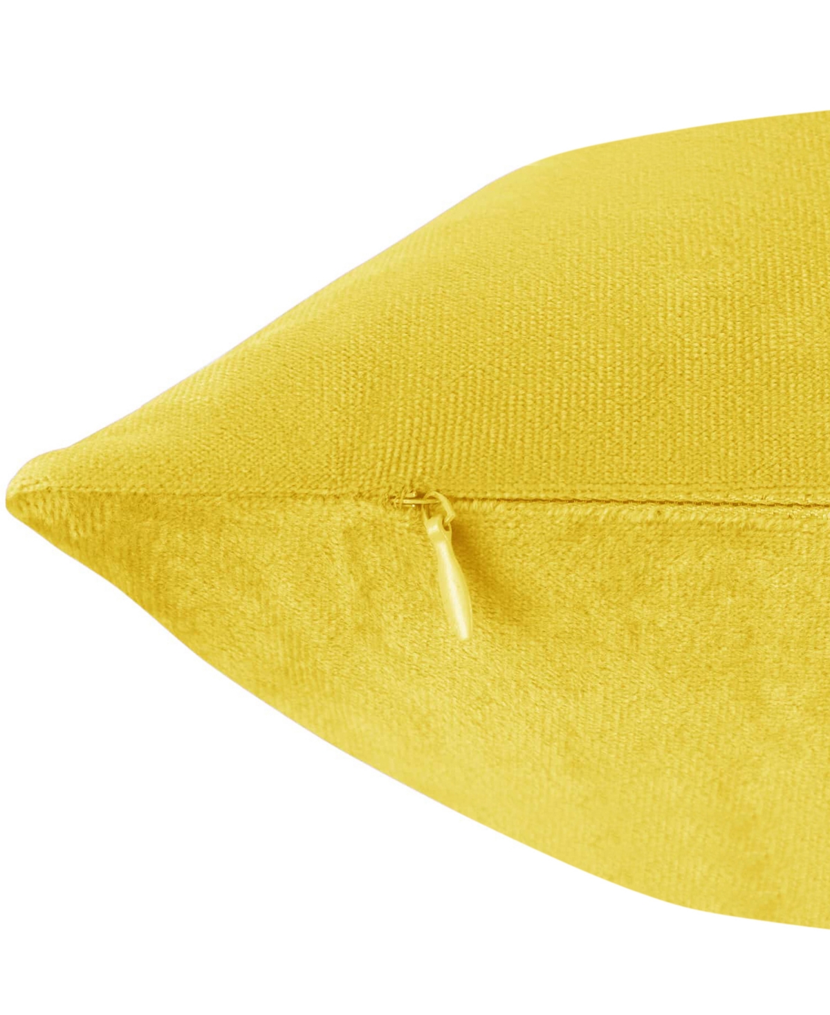 Nestl Elegant 2-pack Velvet Decorative Throw Pillows With Removeable Covers, 26" X 26" In Yellow