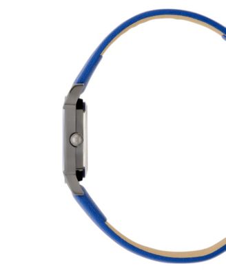 Women's Quartz Blue Leather Watch, 24mm